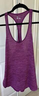 Z by Zella Purple Space Dye Racerback Active Tank Top Size L